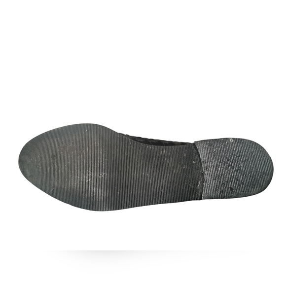 Greenwich Village Black Woven Upper Slip On Flats 6.5 - Picture 5 of 7